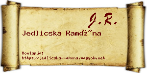 Jedlicska Ramóna névjegykártya